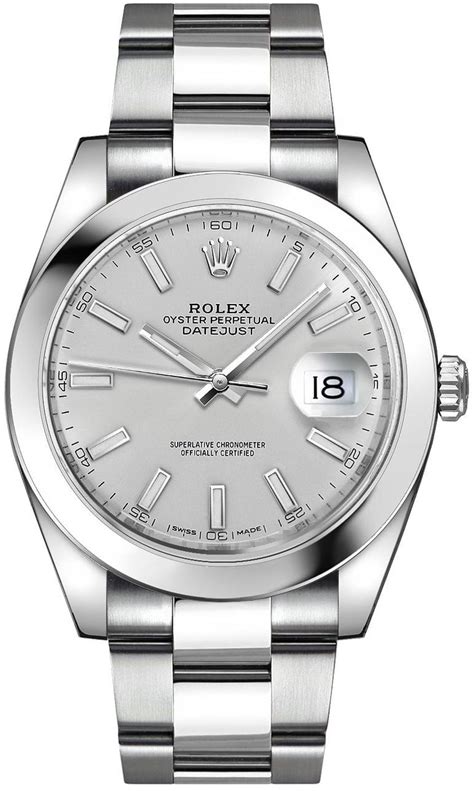 rolex men's silver watches|Rolex op 41 silver.